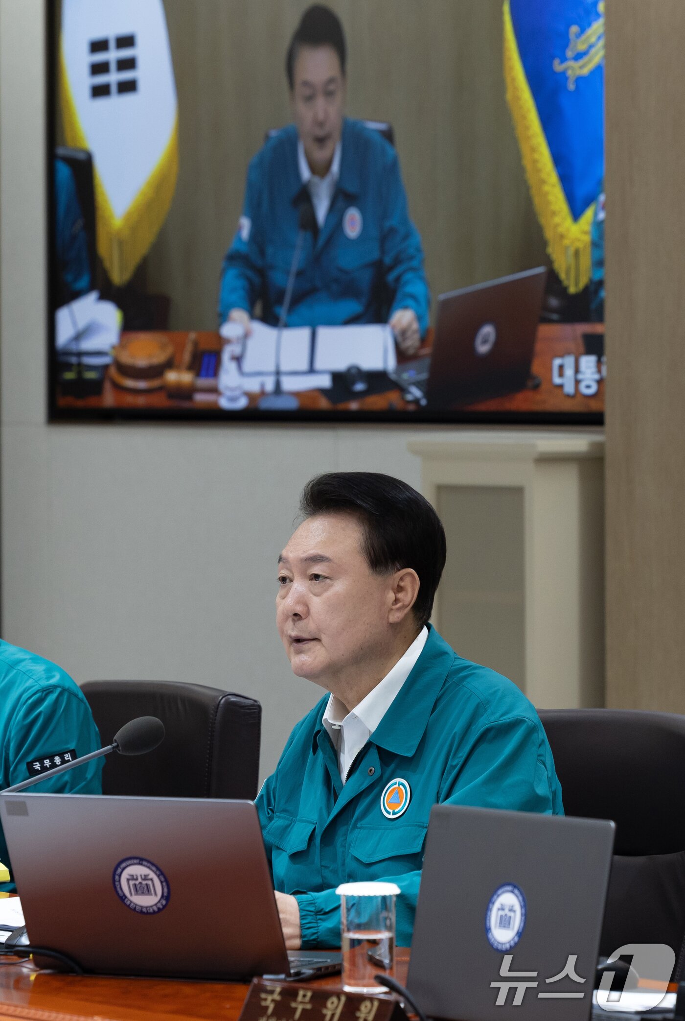 윤석열 대통령이 19일 서울 용산 대통령실 청사에서 열린 을지 및 제36회 국무회의에서 발언하고 있다. &#40;대통령실 제공&#41; 2024.8.19/뉴스1 ⓒ News1 송원영 기자