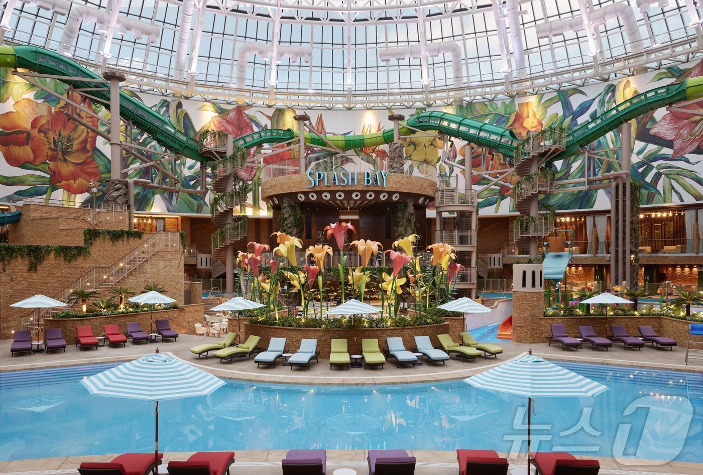 본문 이미지 - 인스퍼레이셔널 요가 프로그램이 진행되는 모히건 인스파이어 엔터테인먼트리조트 내 스플래시 베이.(모히건 인스파이어 제공)