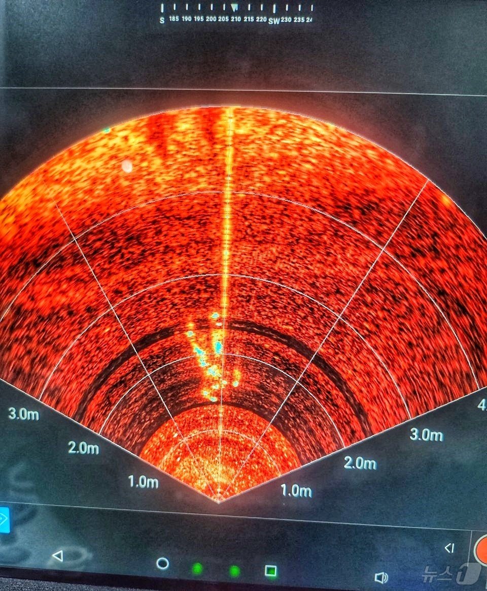 수중 로봇&#40;ROV&#41; 음파 탐지 기능.&#40;울산소방본부제공&#41;