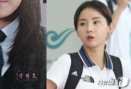 본문 이미지 - 전 펜싱 국가대표 남현희(오른쪽), 그의 재혼 상대인 재벌 3세 전청조씨 추정 졸업앨범 사진. ⓒ 뉴스1