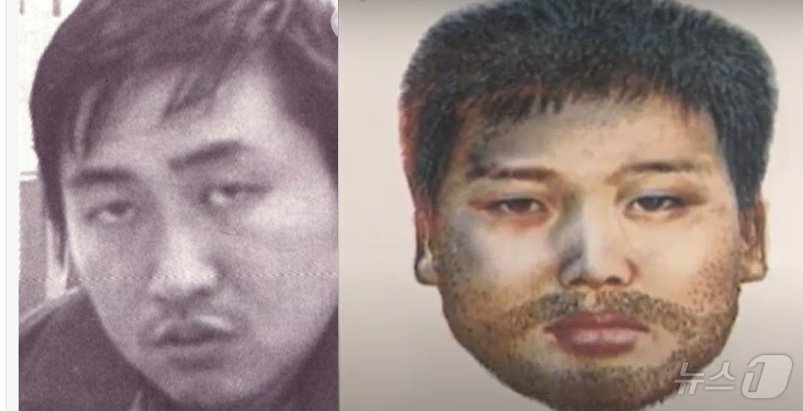 본문 이미지 - 김해선 모습과 경찰이 피해를 입을 뻔한 여고생의 진술에 따라 만든 몽타주, 거의 흡사하다. (SNS 갈무리) ⓒ 뉴스1