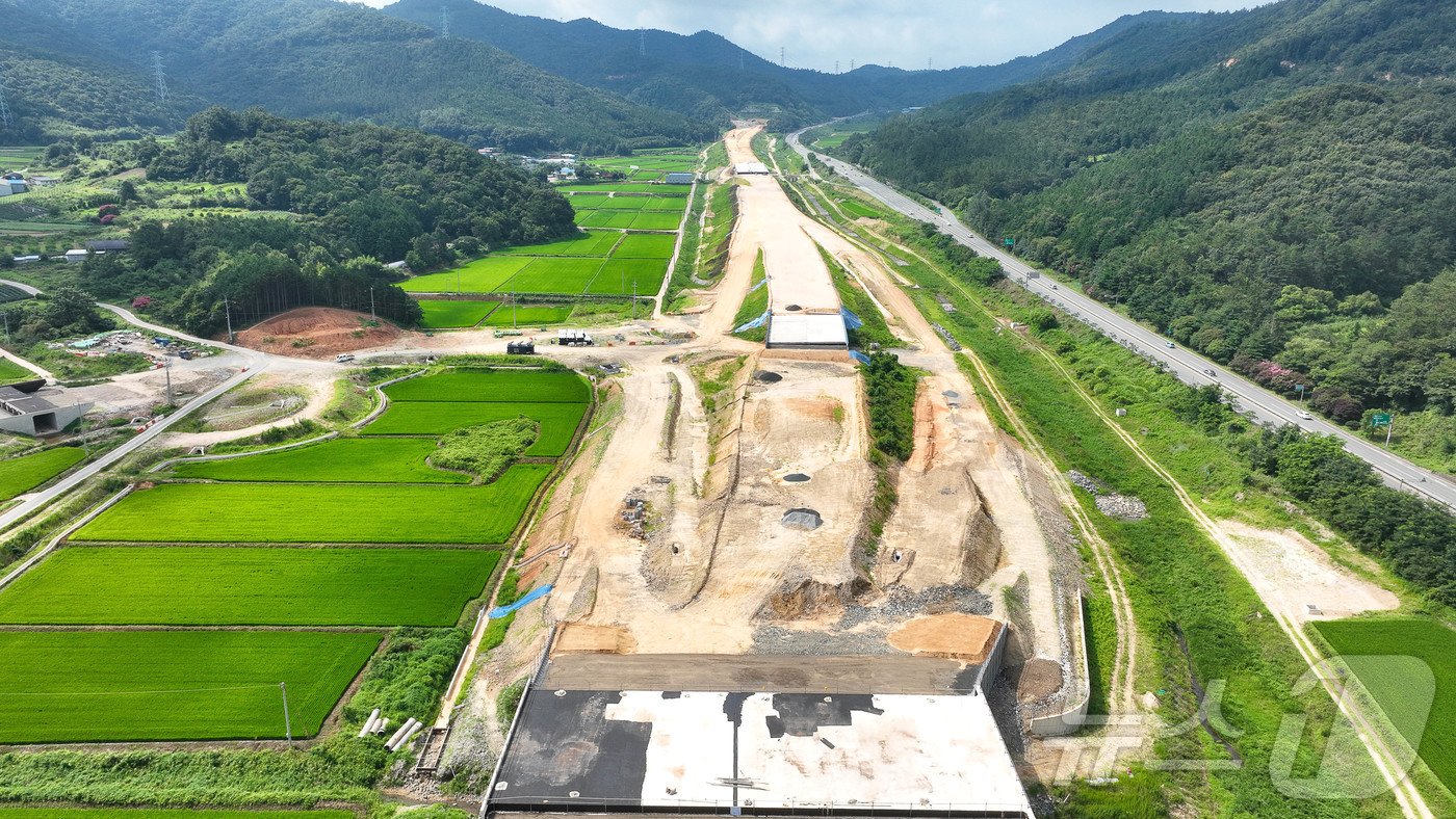 본문 이미지 - 광주-완도 고속도로 1단계 공사 현장. ⓒ News1 박영래 기자