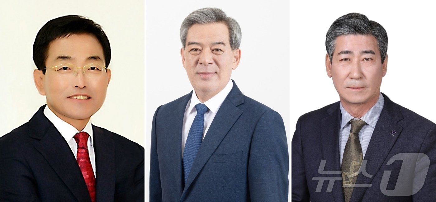 본문 이미지 - 10·16 재보궐선거 더불어민주당 전남 곡성군수 후보들. 좌측부터 강대광 전 군의원(61), 유근기 전 군수(62), 정환대 전 도의원(64).(출처 중앙선거관리위원회)2024.8.23./뉴스1