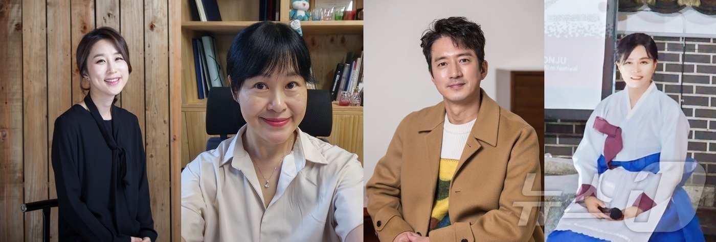 &#40;왼쪽부터&#41; 진희원 푸드스타일리스트, 박소영 전통술박물관 관장, 정준호 공동집행위원장, 김미전 셰프.&#40;전주국제영화제 제공&#41;/뉴스1