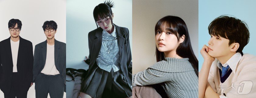 본문 이미지 - (왼쪽부터) 페퍼톤스, 정우, 예빛, 소수빈.(전주국제영화제 제공)/뉴스1
