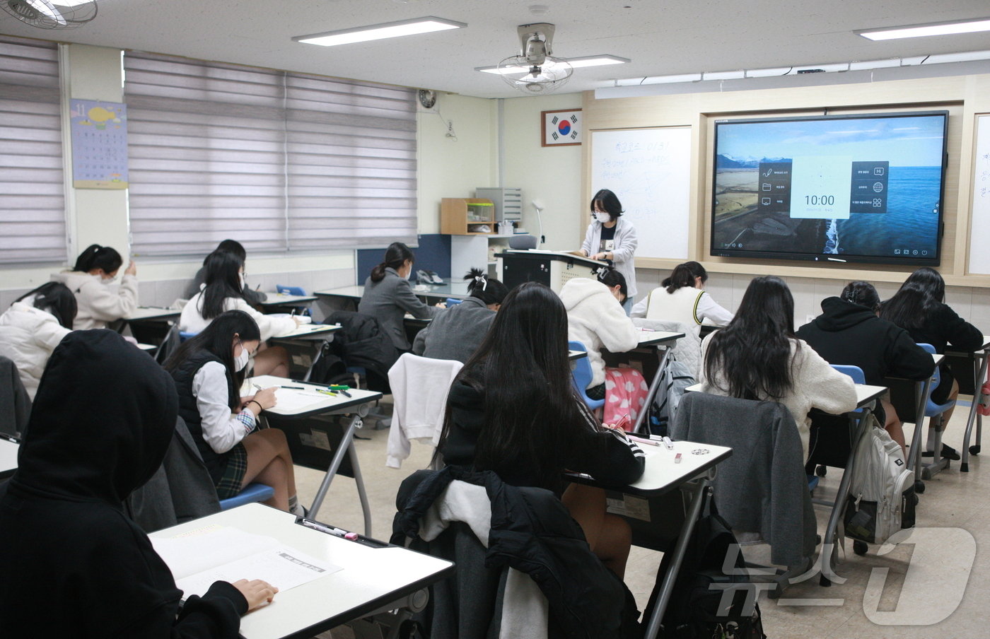 본문 이미지 - 강원학생성장진단평가 보는 학생들.(뉴스1 DB)