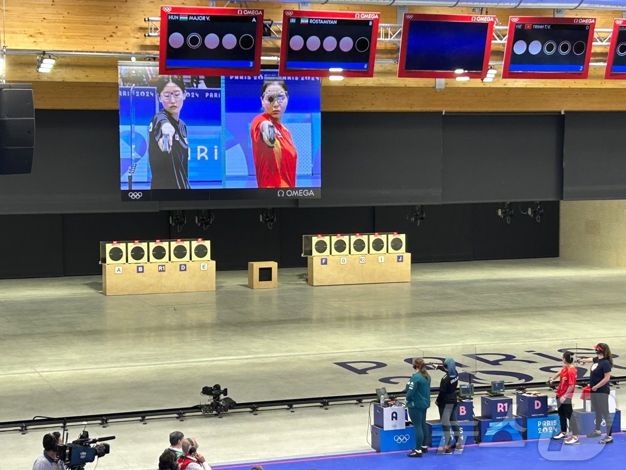 본문 이미지 -   3일(한국시간) 프랑스 샤토루 사격장에서 열린 2024 파리 올림픽 여자 25m 권총 결선에서 양지인이 경기를 하고 있다. 2024.8.3/뉴스1 ⓒ News1 문대현 기자