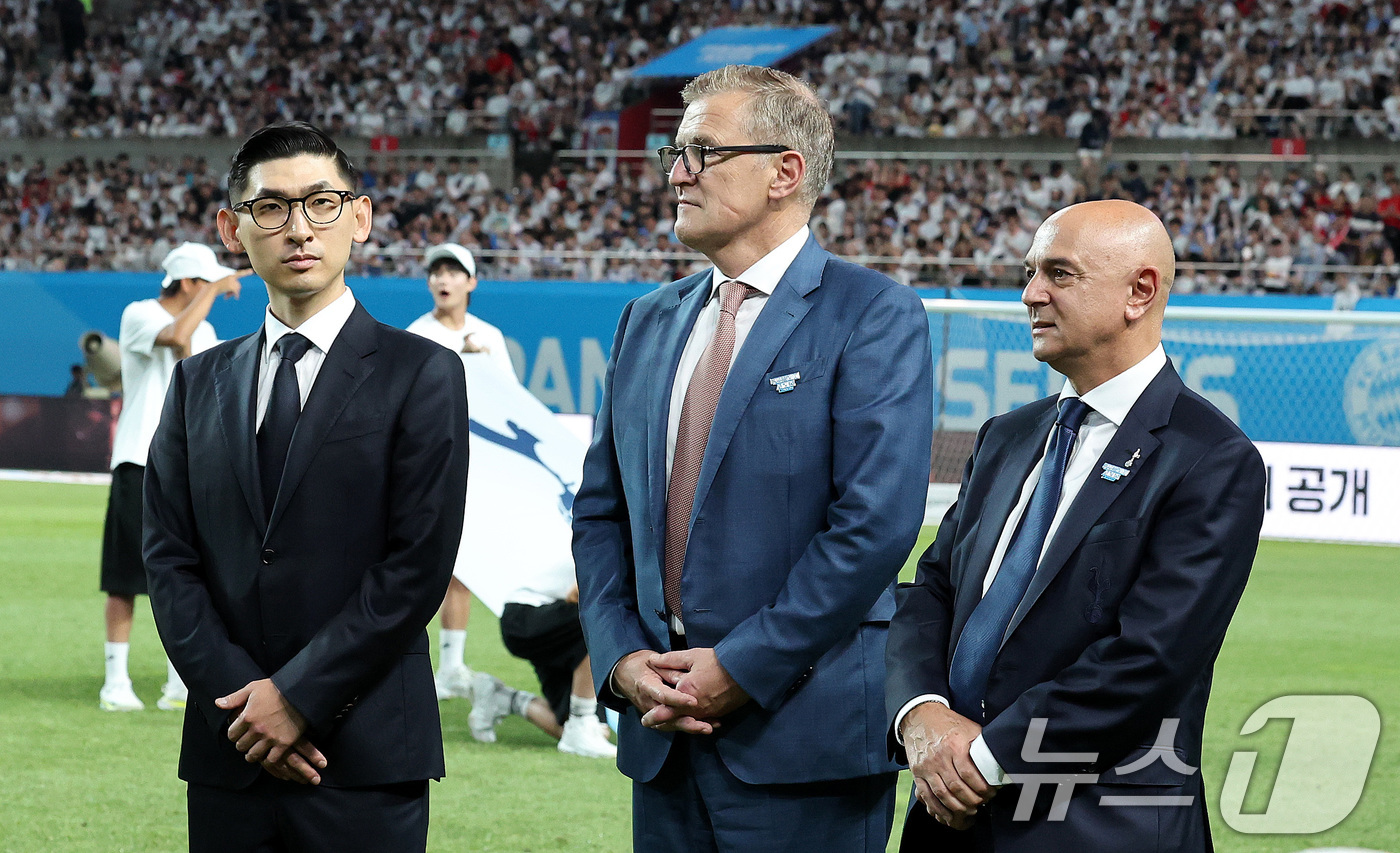 (서울=뉴스1) 박지혜 기자 = 3일 오후 서울 마포구 상암동 서울월드컵경기장에서 열린 쿠팡플레이 시리즈 잉글랜드 프리미어리그 토트넘 홋스퍼와 독일 분데스리가 바이에른 뮌헨의 경기 …