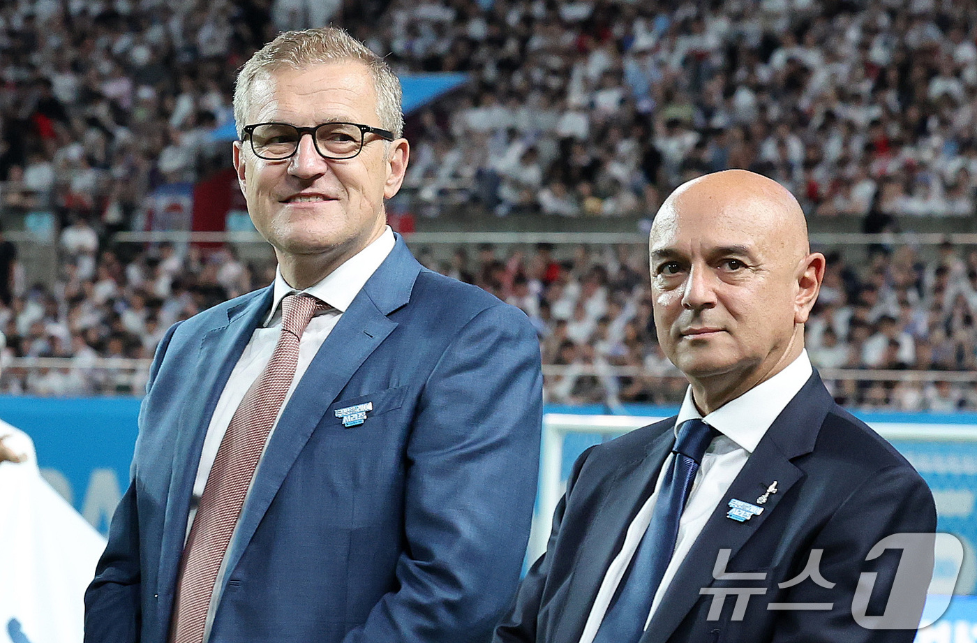 (서울=뉴스1) 박지혜 기자 = 3일 오후 서울 마포구 상암동 서울월드컵경기장에서 열린 쿠팡플레이 시리즈 잉글랜드 프리미어리그 토트넘 홋스퍼와 독일 분데스리가 바이에른 뮌헨의 경기 …