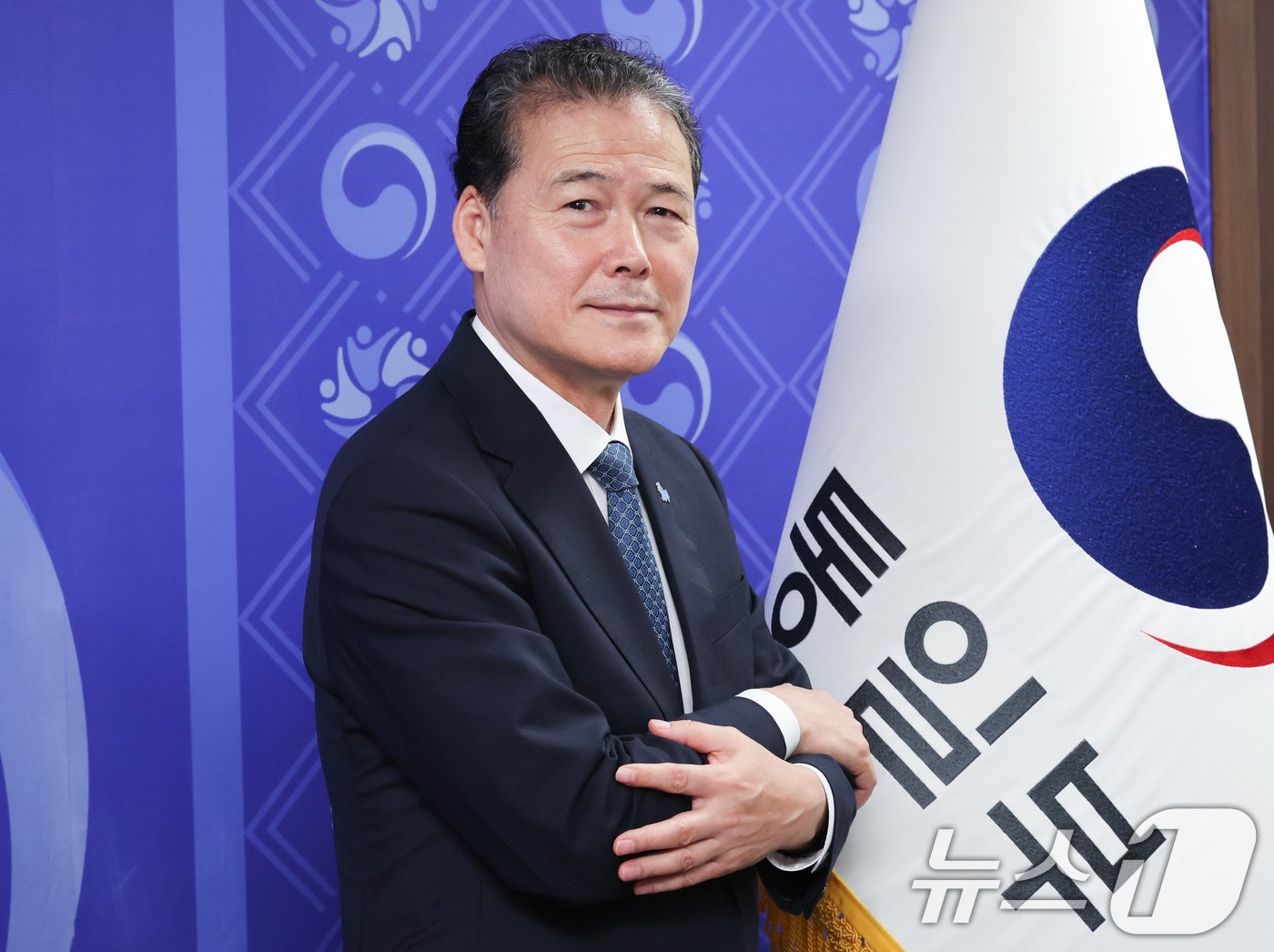 본문 이미지 - 김영호 통일부 장관이 지난달 30일 서울 종로구 정부서울청사에서 뉴스1과 인터뷰를 하고 있다. 2024.8.30/뉴스1 ⓒ News1 허경 기자