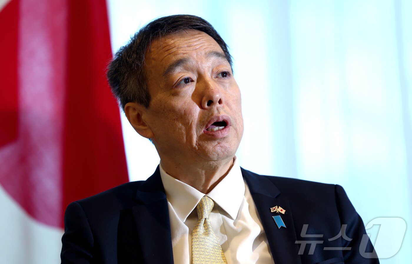 본문 이미지 - 미즈시마 고이치 주한일본대사가 지난달 30일 오전 서울시 주한 일본대사관저에서 뉴스1과 인터뷰를 하고 있다. 2024.8.30/뉴스1 ⓒ News1 박정호 기자
