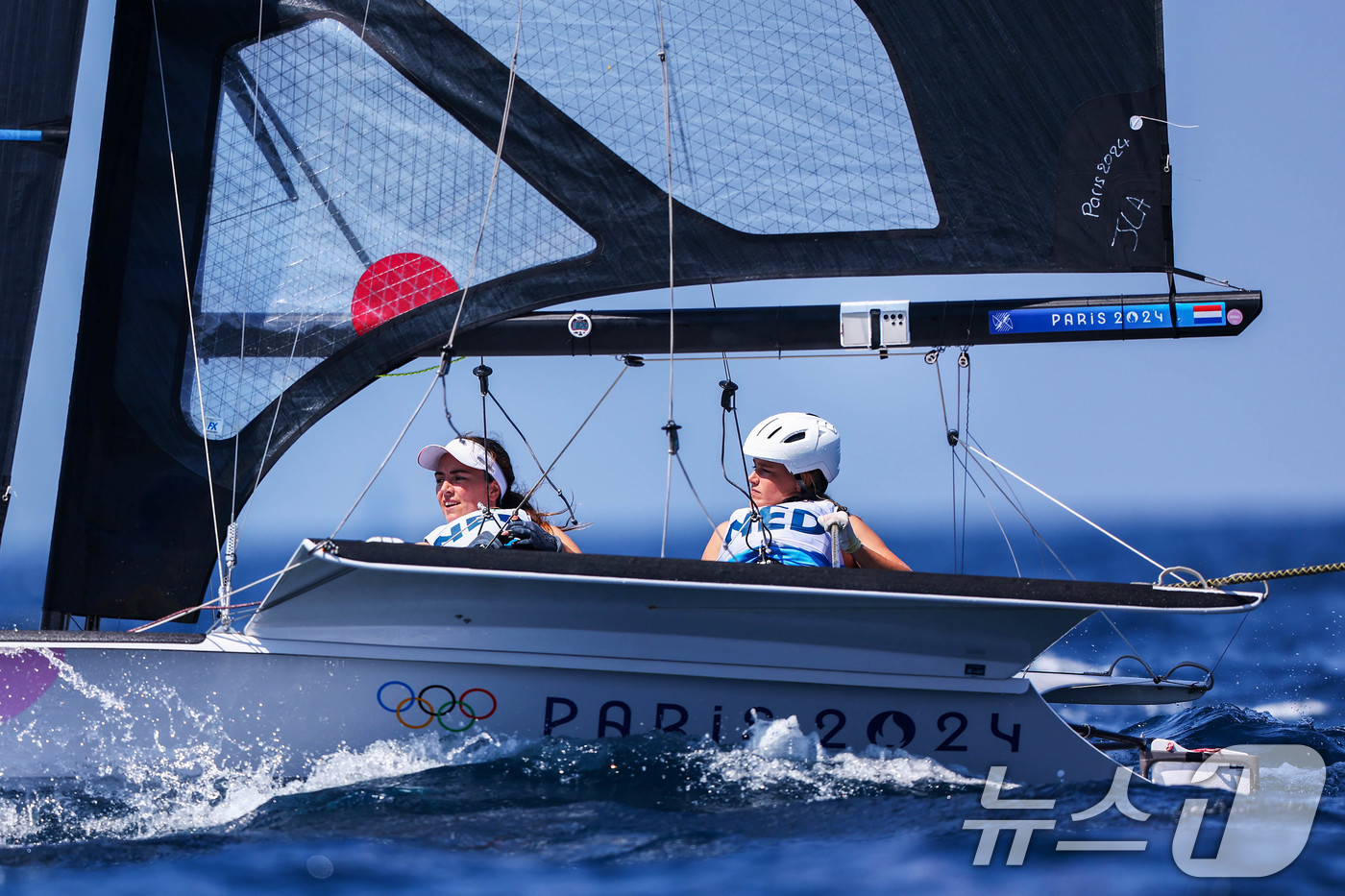 (서울=뉴스1) = MARSEILLE, FRANCE - AUGUST 02: Odile Aanholt and Annette Duetz of Team Netherlands compet …