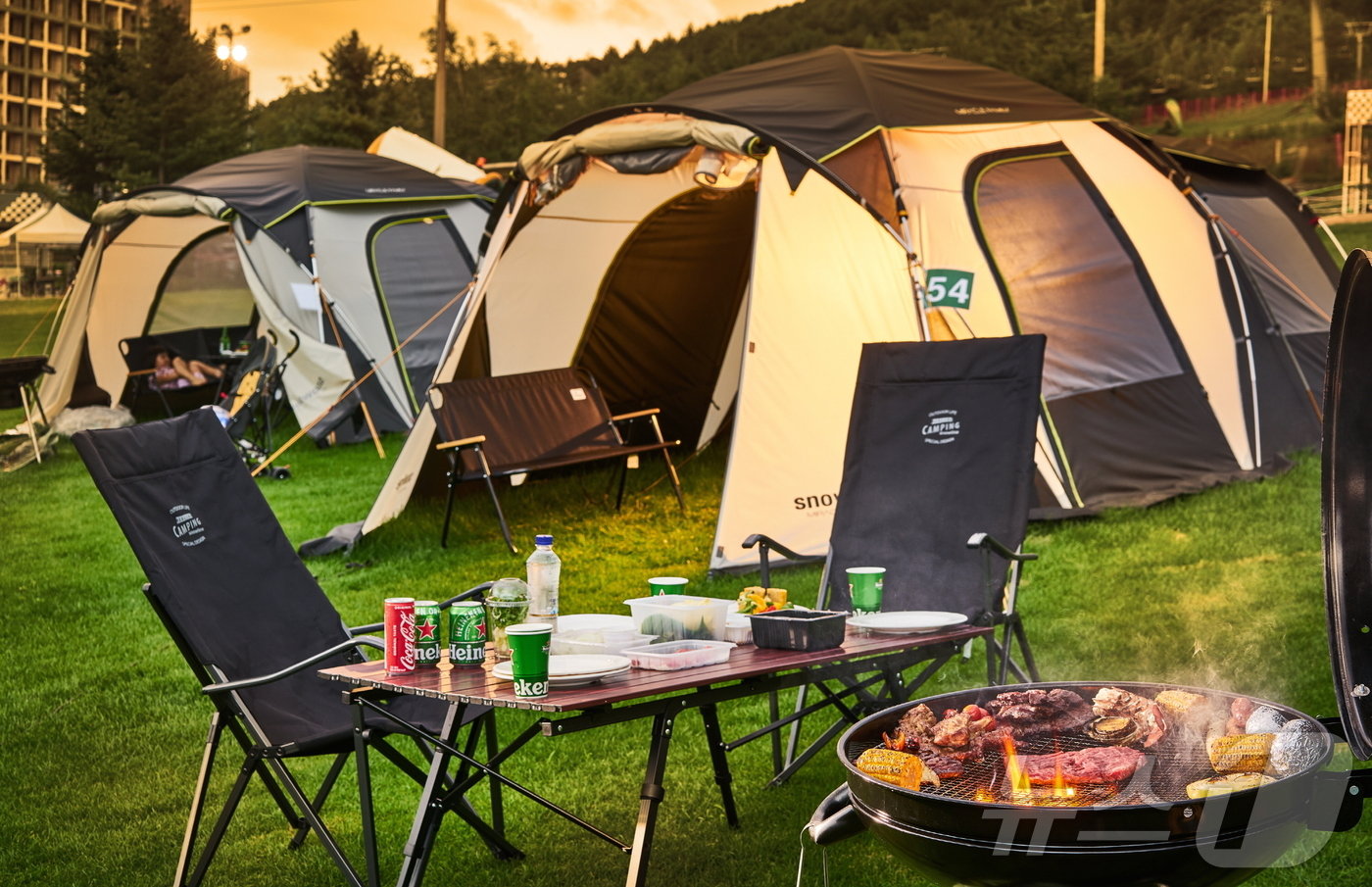 본문 이미지 - 휘닉스 파크 포레스트 캠핑BBQ.(휘닉스파크 제공) 2024.8.5/뉴스1