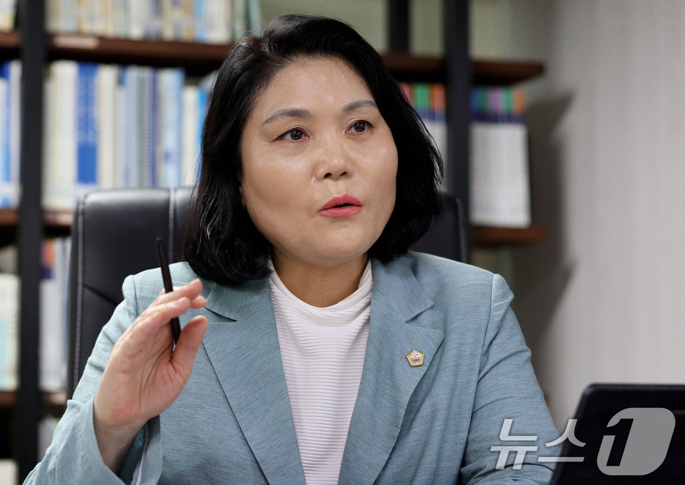 본문 이미지 - 박춘선 서울시의원이 5일 서울 중구 서울시의회 의원회관에서 뉴스1과 인터뷰하고 있다. 2024.8.5/뉴스1 ⓒ News1 장수영 기자