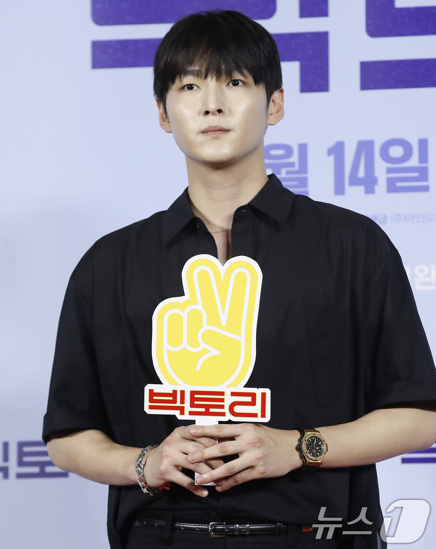 (서울=뉴스1) 권현진 기자 = SF9 주호가 5일 서울 용산CGV에서 열린 영화 '빅토리' 언론시사회 VIP시사회에서 포즈를 취하고 있다.'빅토리'는 오직 열정만큼은 충만한 생판 …