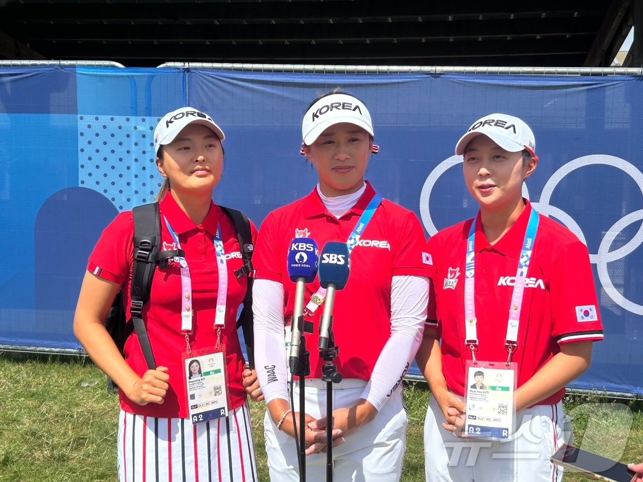 본문 이미지 - 2024 파리 올림픽 여자 골프의 고진영, 양희영, 김효주(왼쪽부터) /뉴스1 ⓒ 뉴스1 문대현 기자