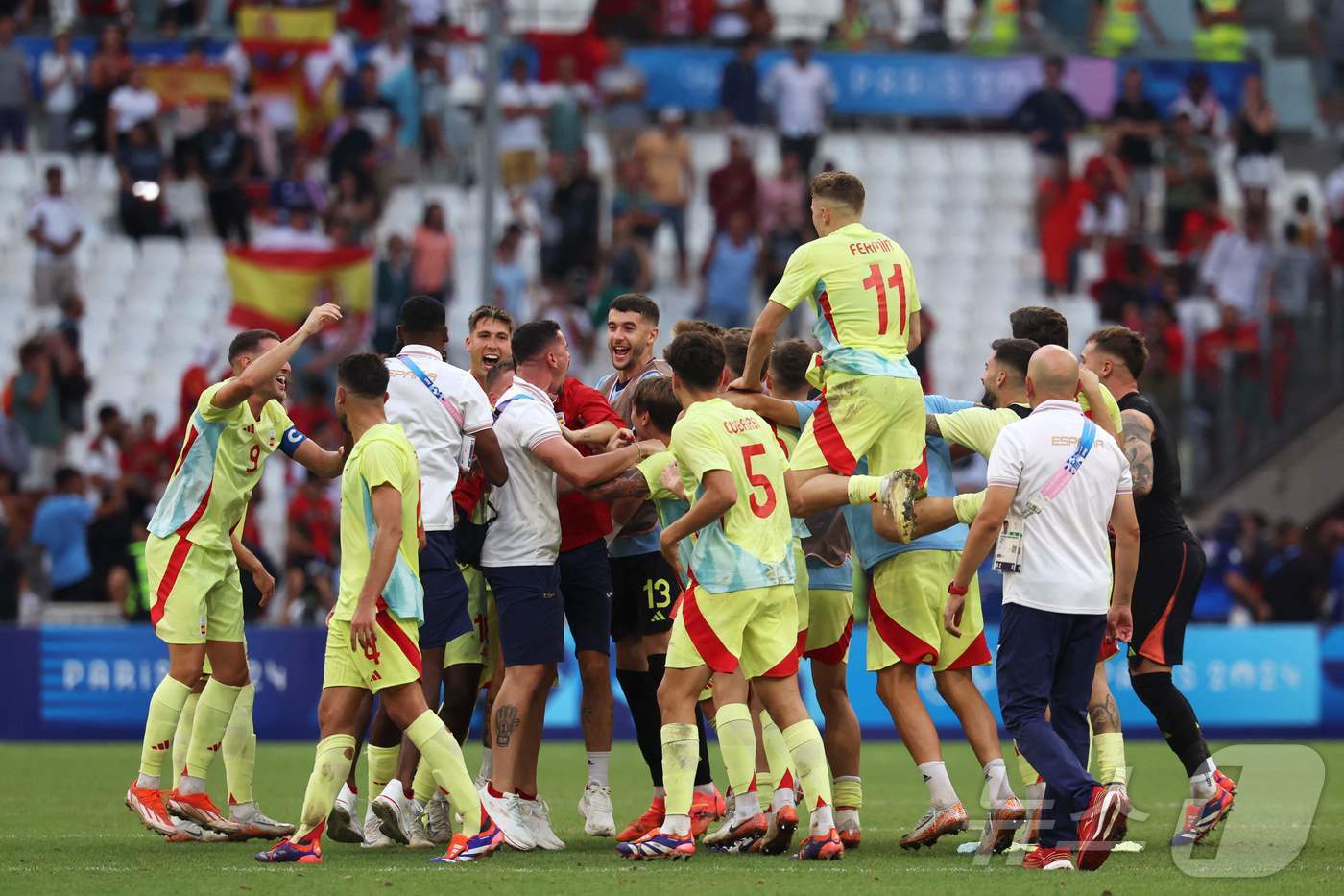 본문 이미지 - 2연속 올림픽 결승에 진출한 스페인. ⓒ AFP=뉴스1