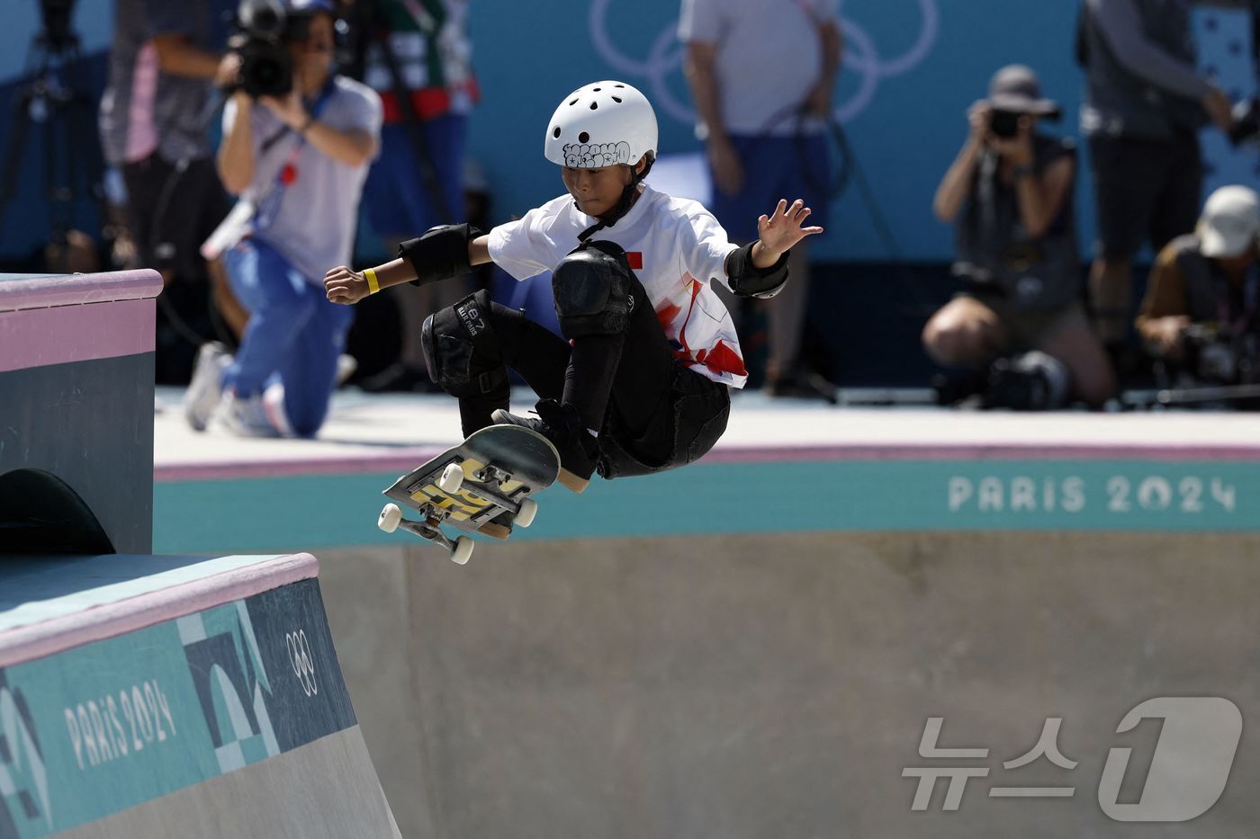 본문 이미지 - 파리 올림픽 최연소 선수인 정하오하오.ⓒ AFP=뉴스1