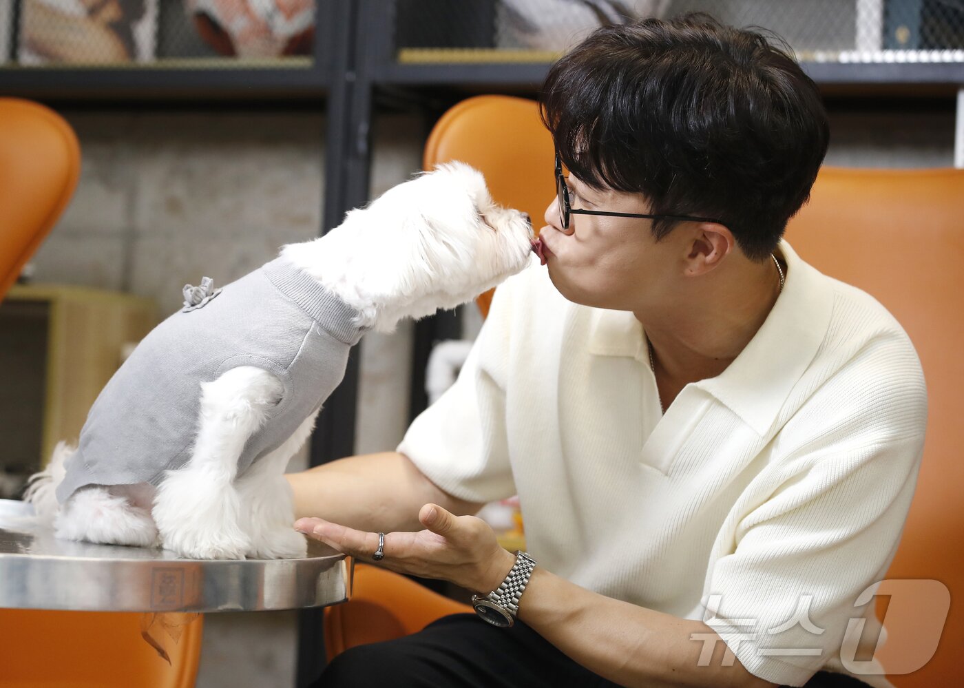 본문 이미지 - 코미디언 박성광과 반려견 광복이(왼쪽) ⓒ News1 권현진 기자