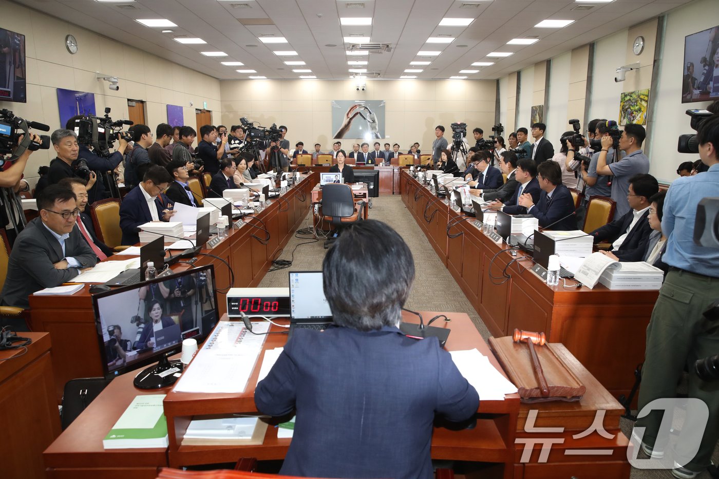 8일 오전 서울 여의도 국회 과학기술정보방송통신위원회 전체회의장에서 유상임 과학기술정보통신부장관 후보자 인사청문회가 열리고 있다. 2024.8.8/뉴스1 ⓒ News1 이광호 기자