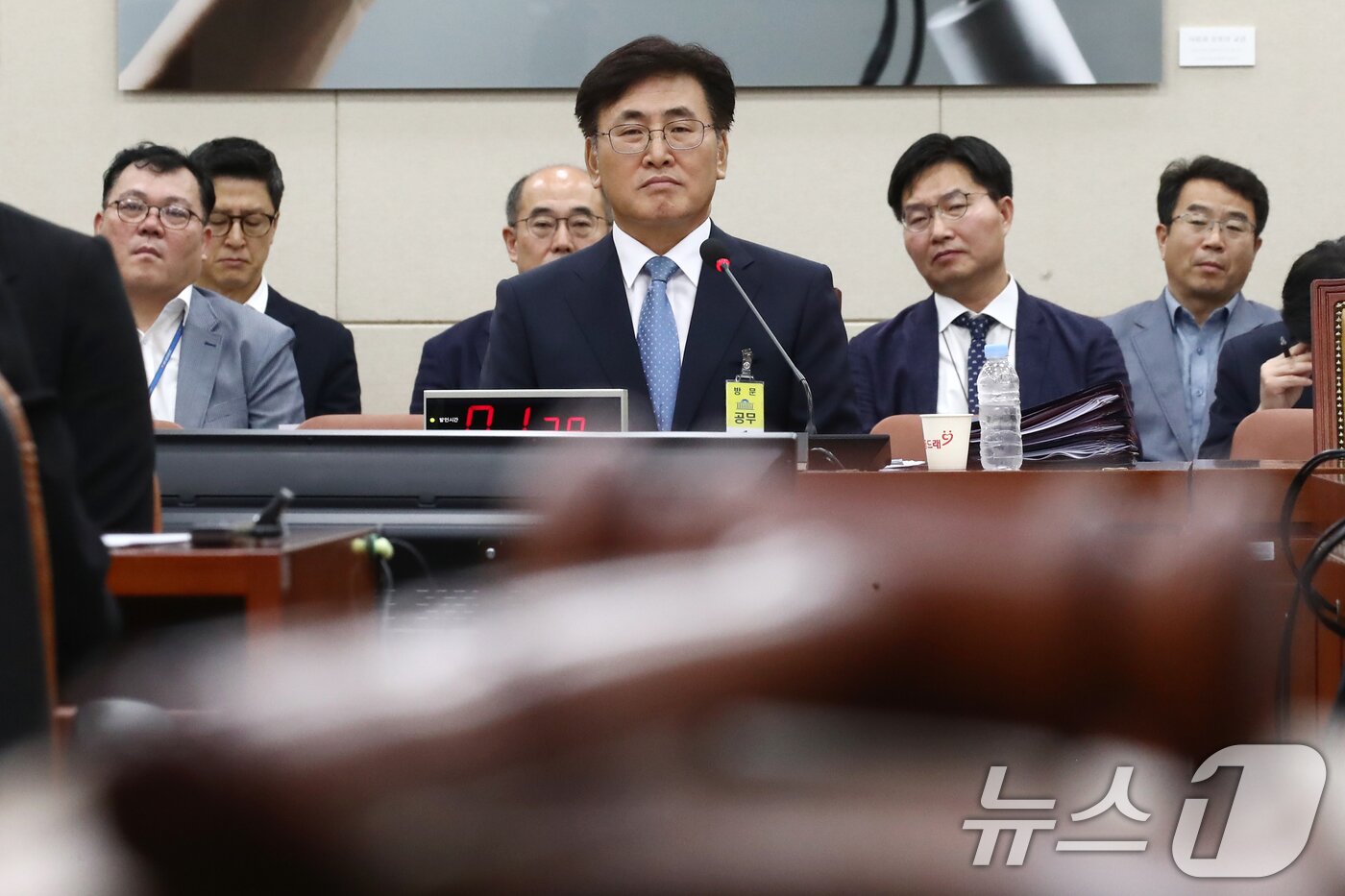 본문 이미지 - 유상임 과학기술정보통신부 장관 후보자가 8일 오전 서울 여의도 국회 과학기술정보방송통신위원회 전체회의장에서 열린 인사청문회에 출석해 자리하고 있다. 2024.8.8/뉴스1 ⓒ News1 이광호 기자