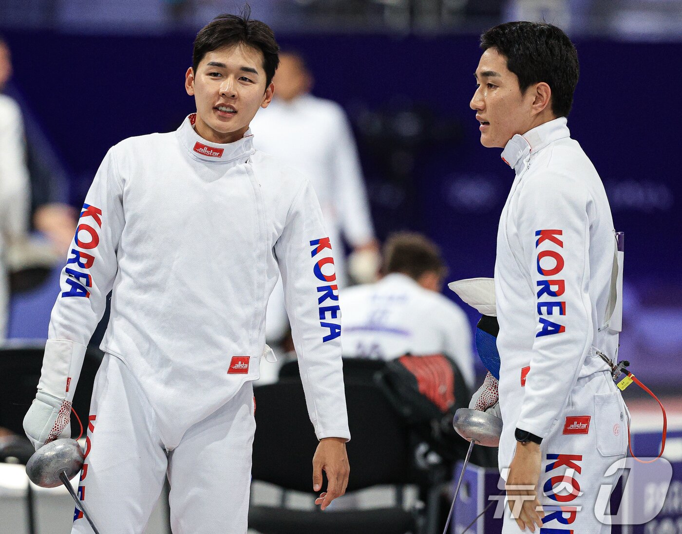 본문 이미지 - 근대 5종 펜싱 랭킹 라운드를 치르는 한국 선수단 2024.8.8/뉴스1 ⓒ News1 박정호 기자