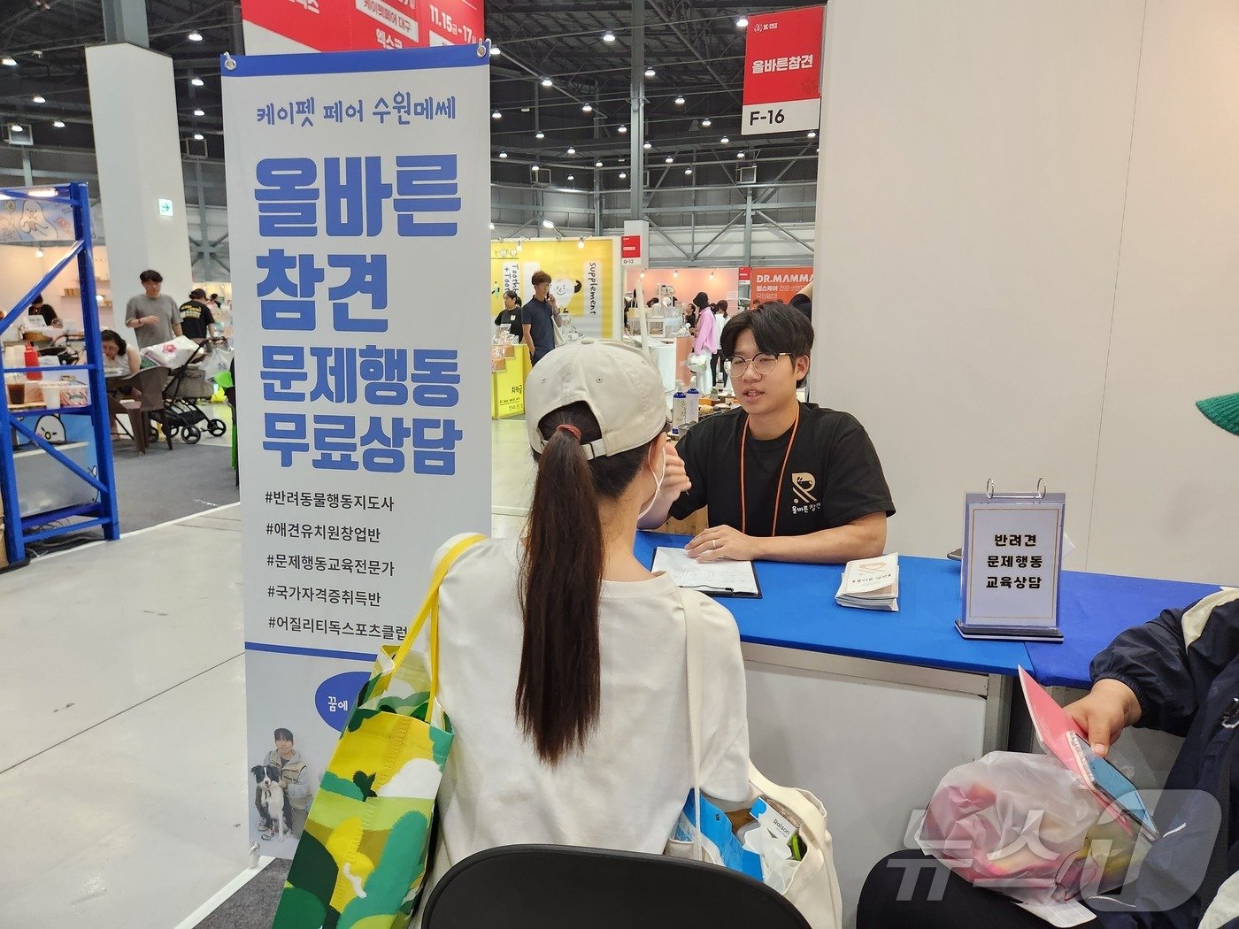 본문 이미지 - 이중규 올바른 참견 교육센터 대표가 반려견 행동문제에 대한 상담을 진행하고 있다. ⓒ 뉴스1 한송아 기자