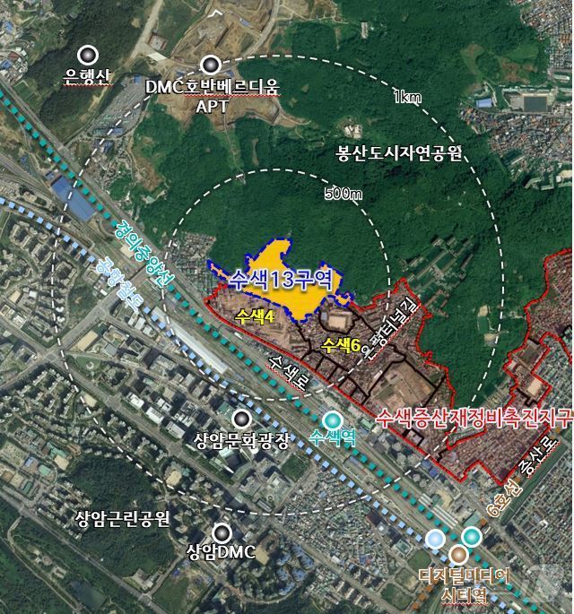 본문 이미지 - 수색13구역 위치도.(서울시 제공)