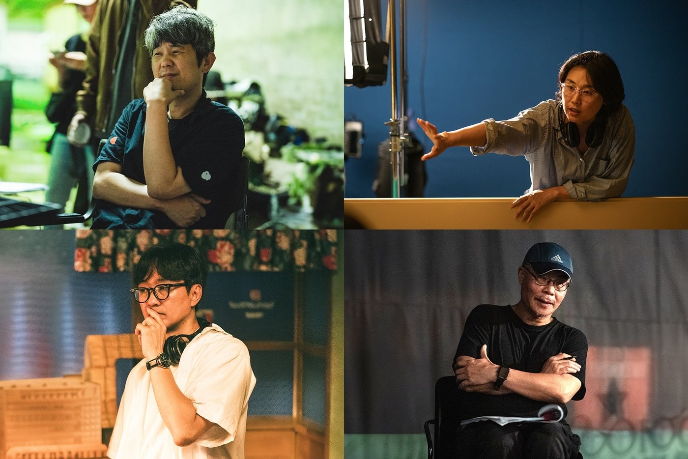 본문 이미지 - 왼쪽 위부터 시계 방향으로 '더 킬러스' 김종관 감독, 노덕 감독, 이명세 감독, 장항준 감독