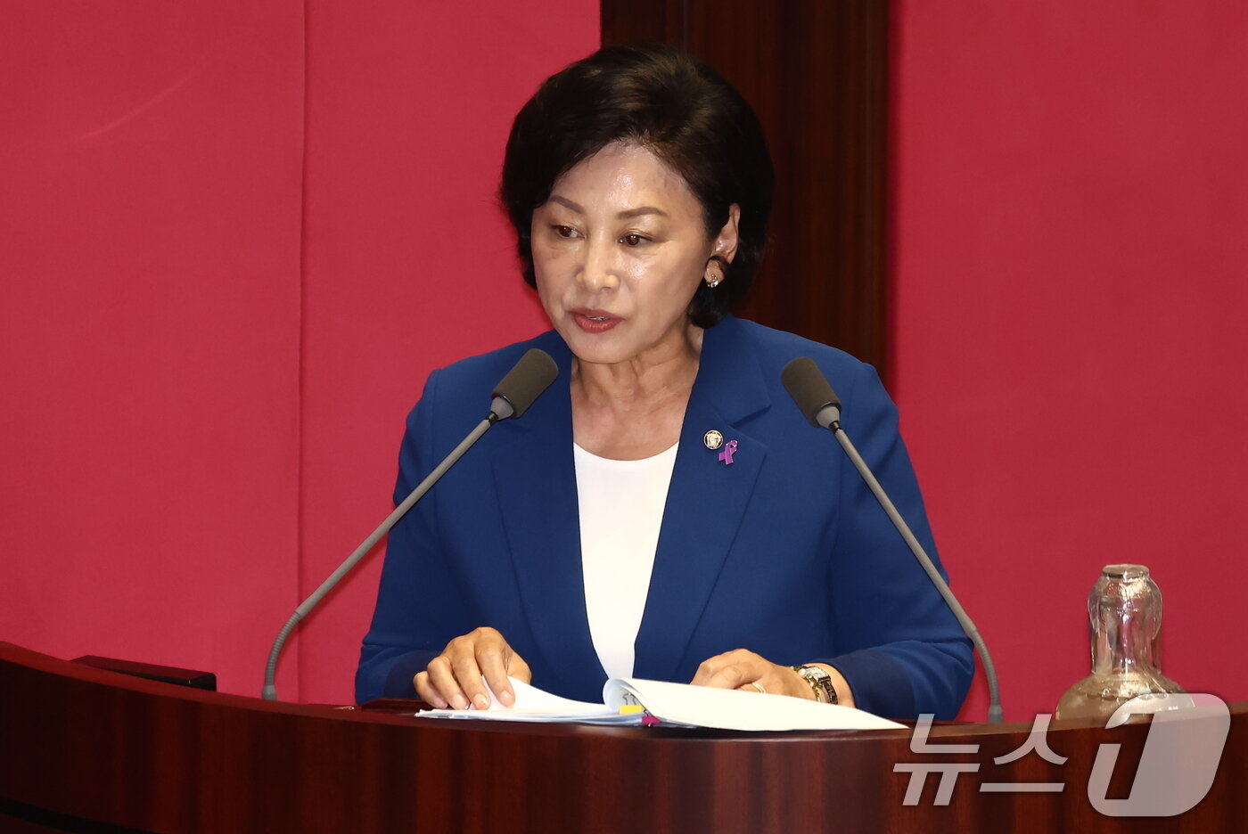 본문 이미지 - 국회 보건복지위원회 소속 남인숙 더불어민주당 의원. /뉴스1 ⓒ News1 김민지 기자