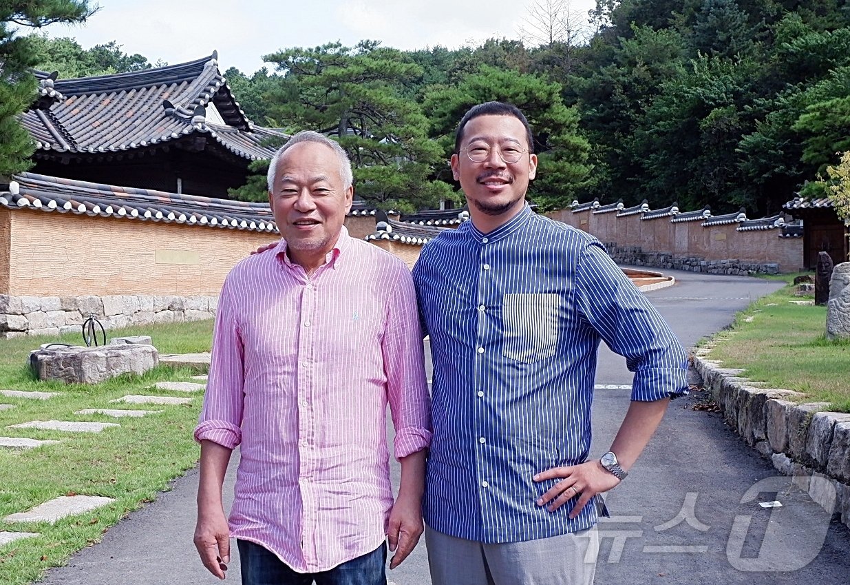 본문 이미지 - 안영환 회장과 안지원 대표 부자(父子)ⓒ News1 윤슬빈 기자 