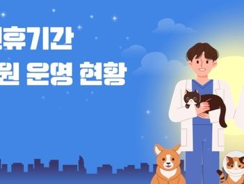 추석 연휴기간 문 여는 동물병원은 어디…"미리 확인하세요"