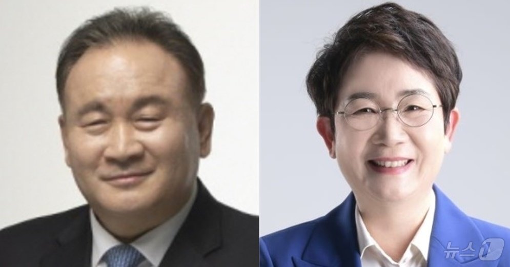 국민의힘 이상민&#40;왼쪽&#41;·더불어민주당 박정현 대전시당 위원장. /뉴스1