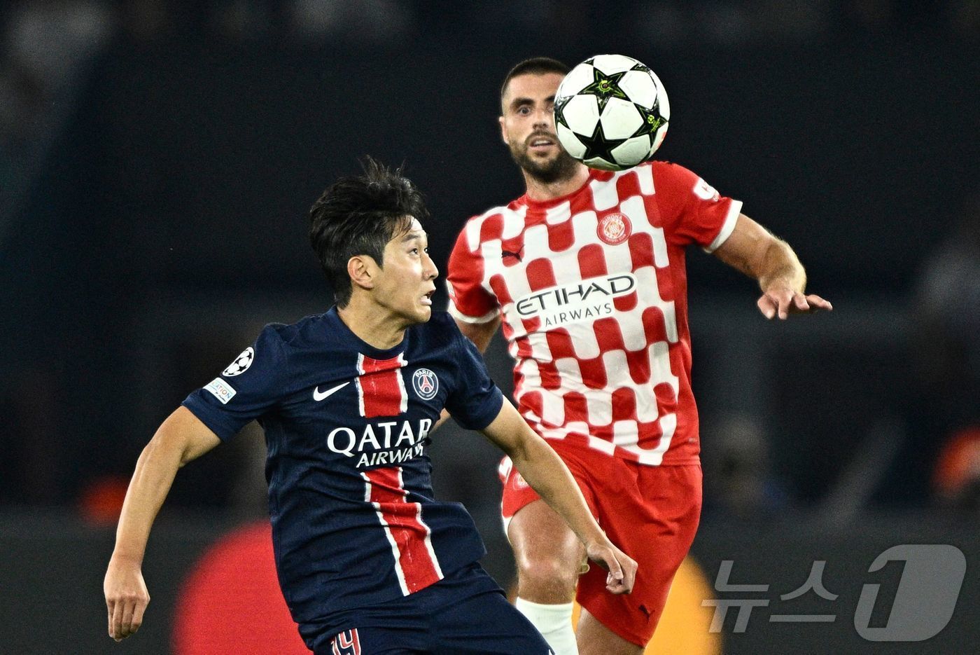 PSG 이강인이 19일&#40;한국시간&#41; 열린 2024-25 UEFA 챔피언스리그 지로나전에서 교체 출전했다. ⓒ AFP=뉴스1