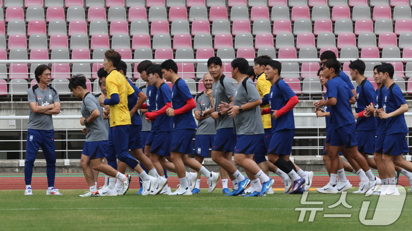 대한민국 축구 국가대표팀의 훈련 장면.  2024.9.2/뉴스1 ⓒ News1 이동해 기자