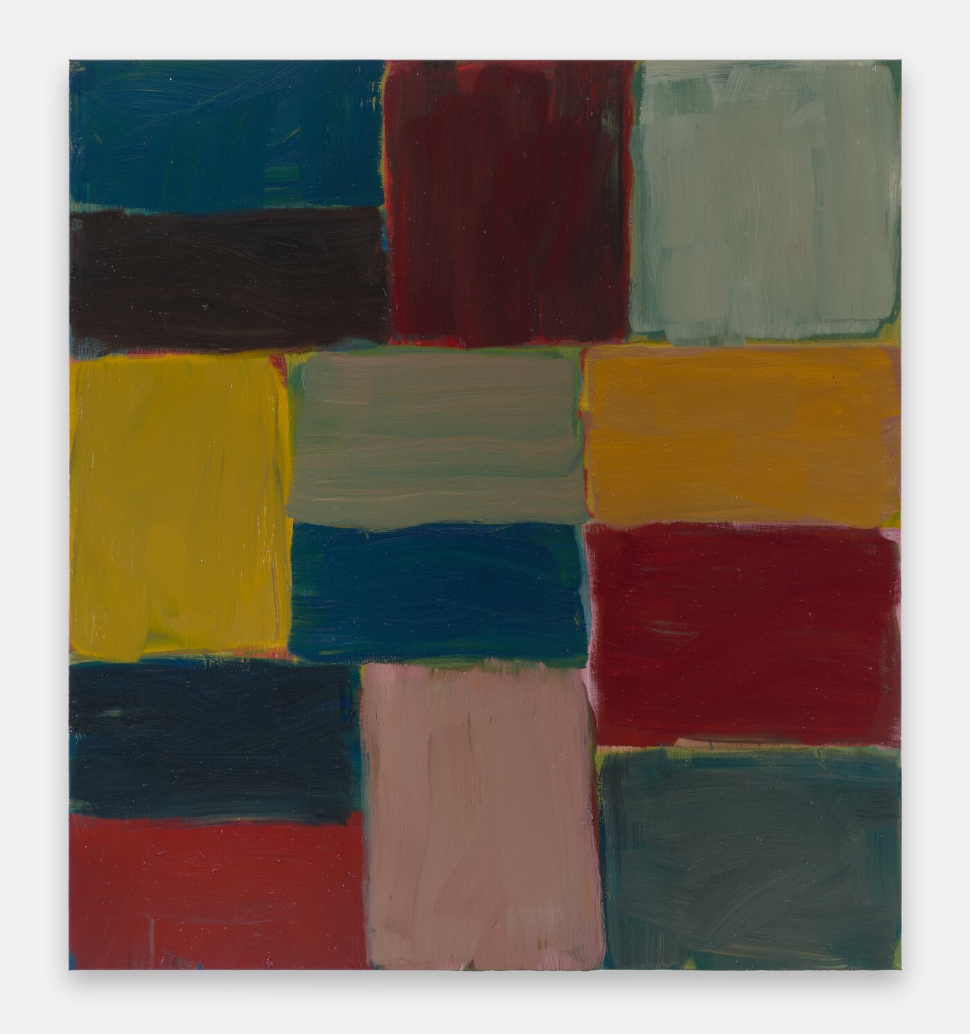 본문 이미지 - 션 스컬리, 월 런던 그린&#40;Wall London Green&#41;, 2024, 린넨에 유채, 172.7 x 157.5 cm &#40;68 x 62 in&#41;, Courtesy Thaddaeus Ropac gallery, London &bull; Paris &bull; Salzburg &bull; Seoul ⓒ Sean Scully Photo: Eva Herzo
