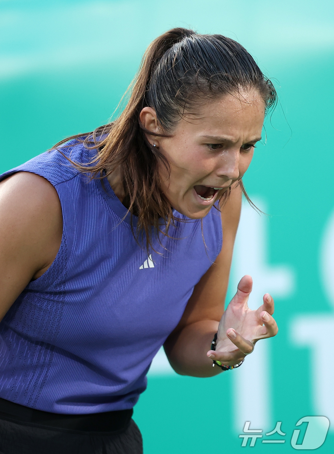 (서울=뉴스1) 김성진 기자 = 러시아 다리아 카사트키나가 22일 서울 송파구 올림픽공원 테니스경기장에서 열린 2024 여자프로테니스(WTA) 투어 하나은행 코리아오픈 단식 결승 …