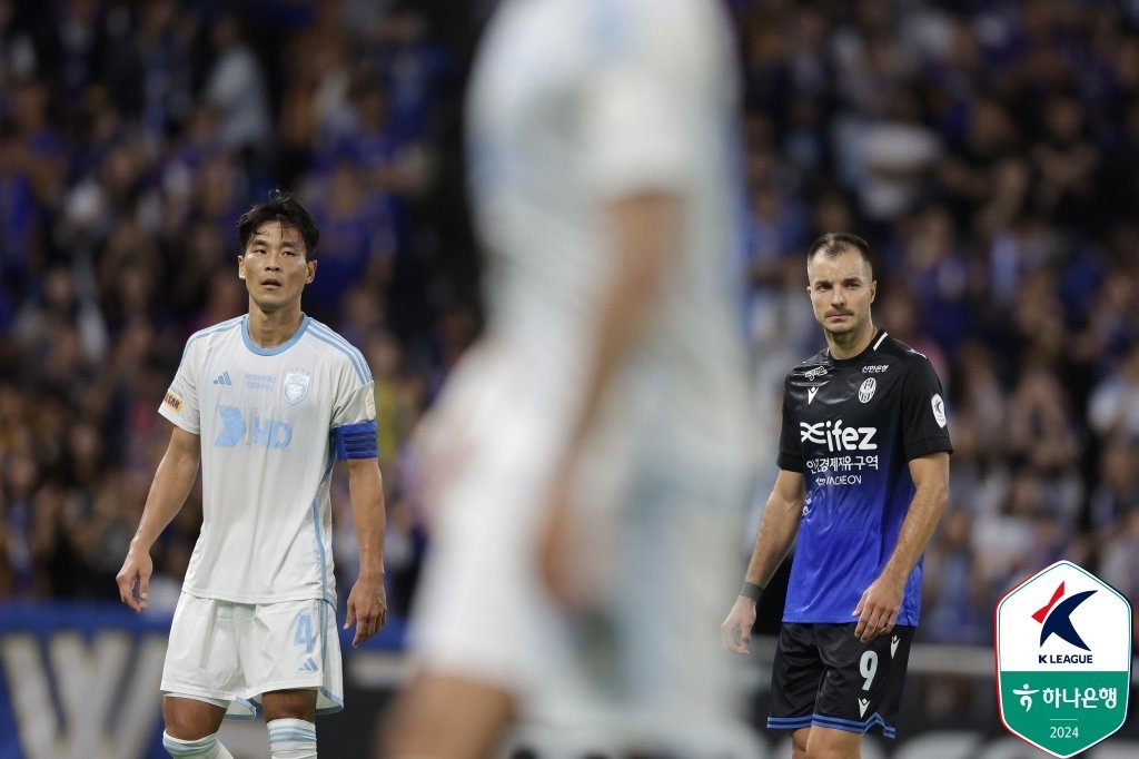 울산 HD가 인천 유나이티드 원정 경기에서 답답한 공격 끝에 0-0으로 비겼다. &#40;한국프로축구연맹 제공&#41;