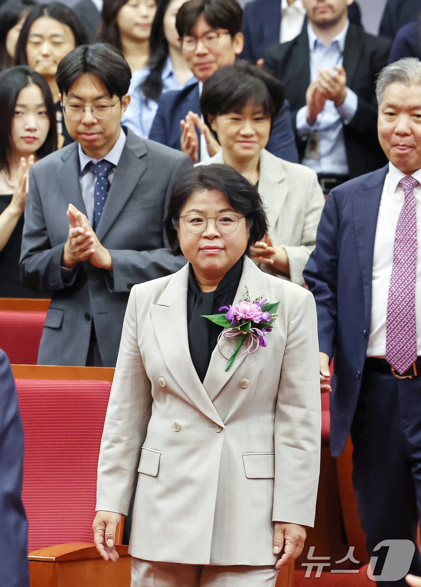 김복형 헌법재판관이 23일 오전 서울 종로구 헌법재판소에서 열린 취임식에 참석하고 있다. 2024.9.23/뉴스1 ⓒ News1 민경석 기자