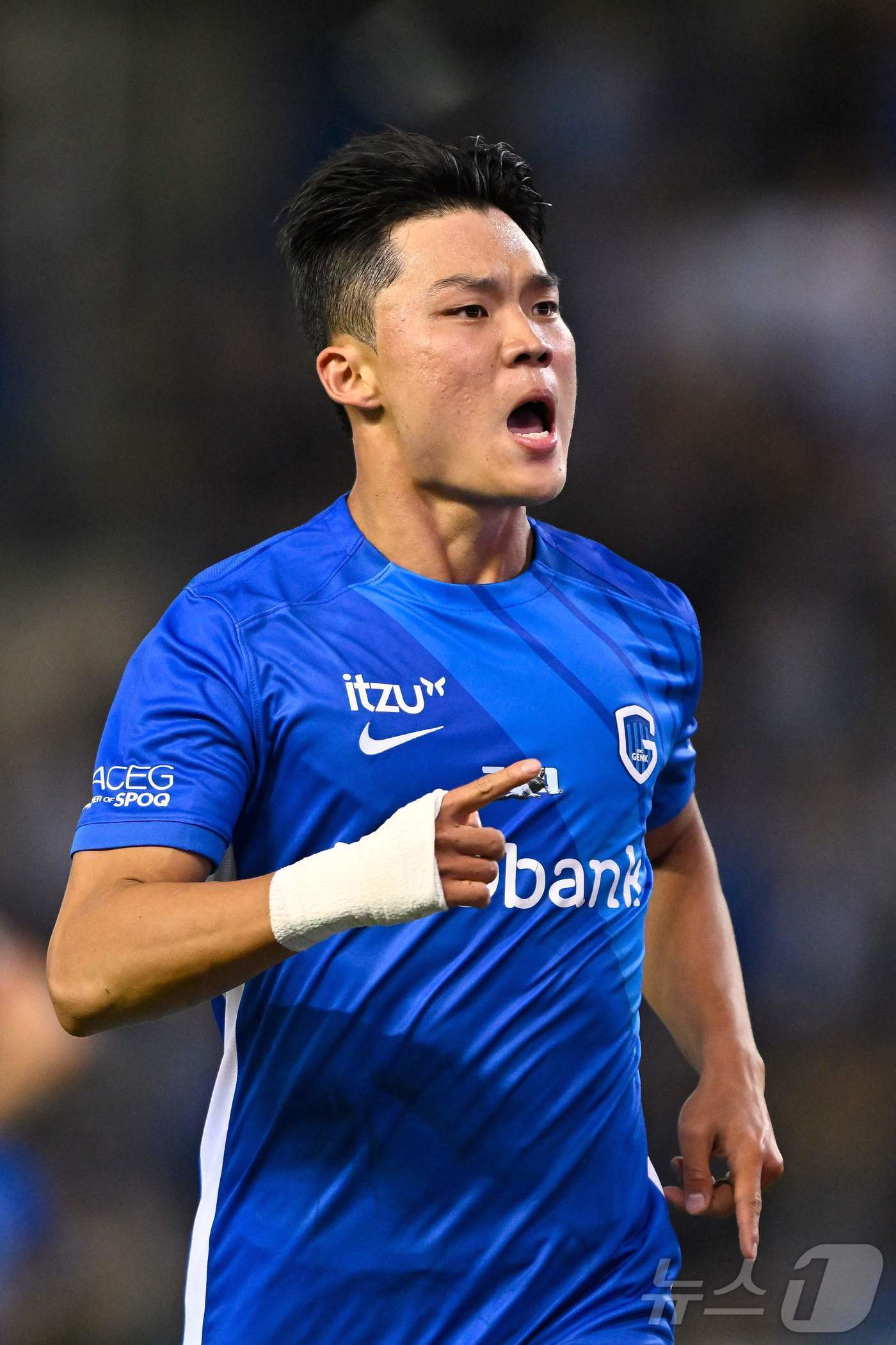 본문 이미지 - 벨기에 헹크의 오현규. ⓒ AFP=뉴스1