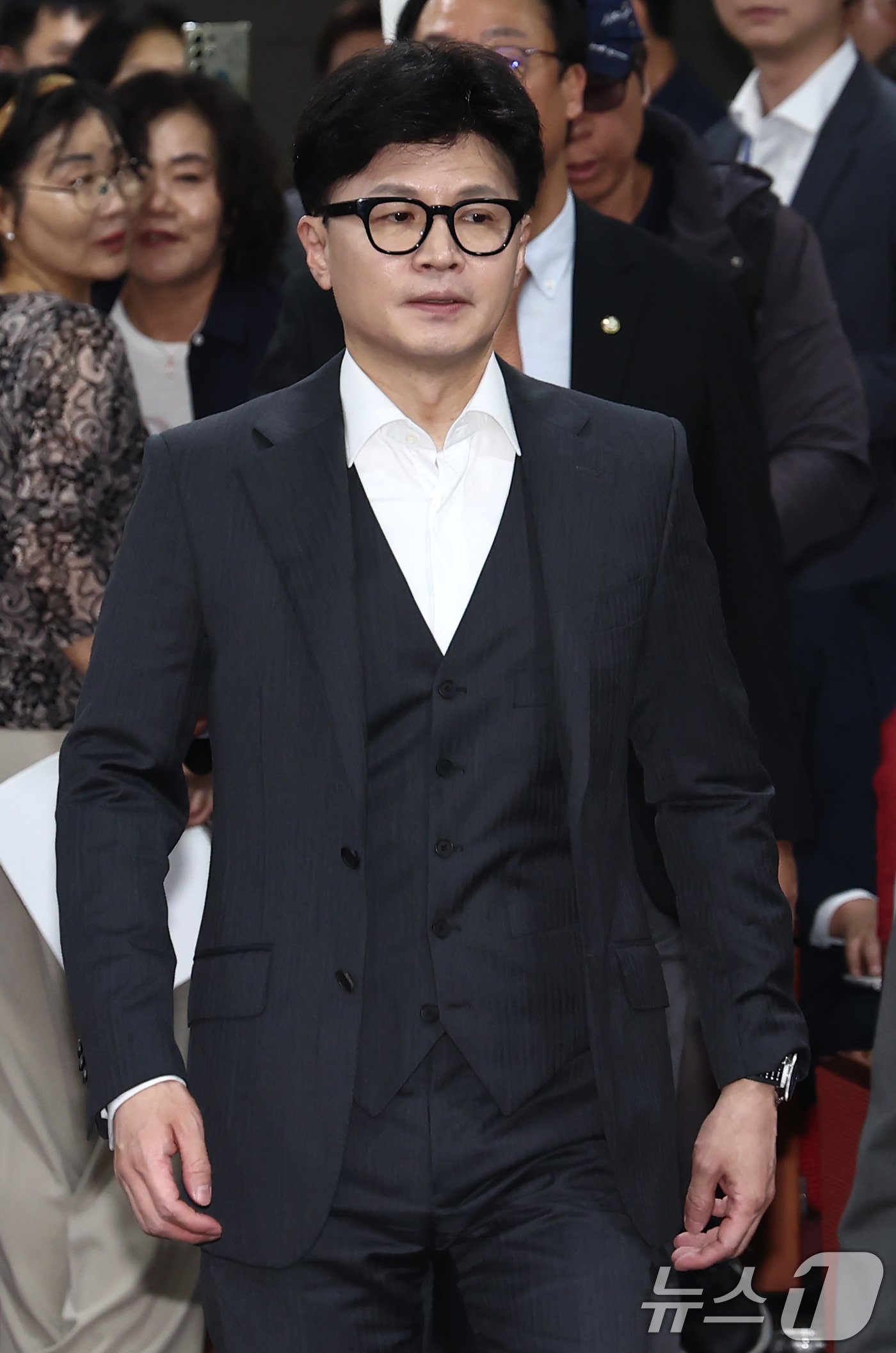 본문 이미지 - 한동훈 국민의힘 대표가 25일 오후 서울 여의도 국회 의원회관에서 열린 &#39;북한 그리고 통일 포럼 제2차 세미나 분단 79년을 돌아본다&#39;에 참석하고 있다. 2024.9.25/뉴스1 ⓒ News1 김민지 기자