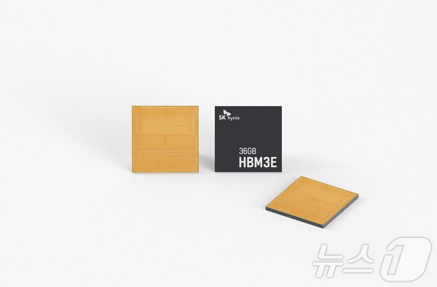 본문 이미지 - SK하이닉스가 세계 최초로 양산하기 시작한 HBM3E 12단 신제품.(SK하이닉스 제공) ⓒ News1 김재현 기자