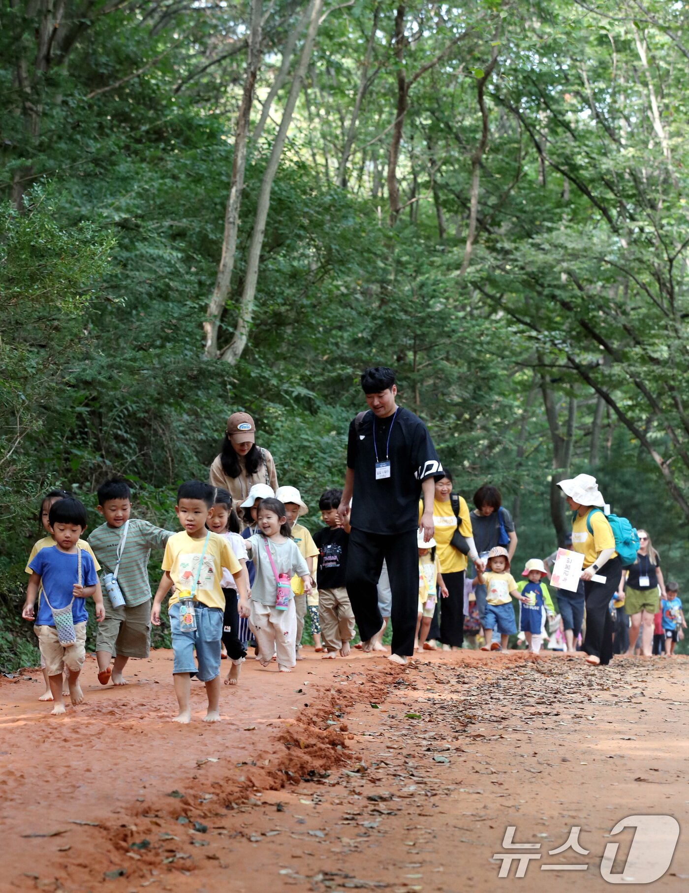본문 이미지 - 계족산 황톳길. 2024.9.26/뉴스1 ⓒ News1 김기태 기자