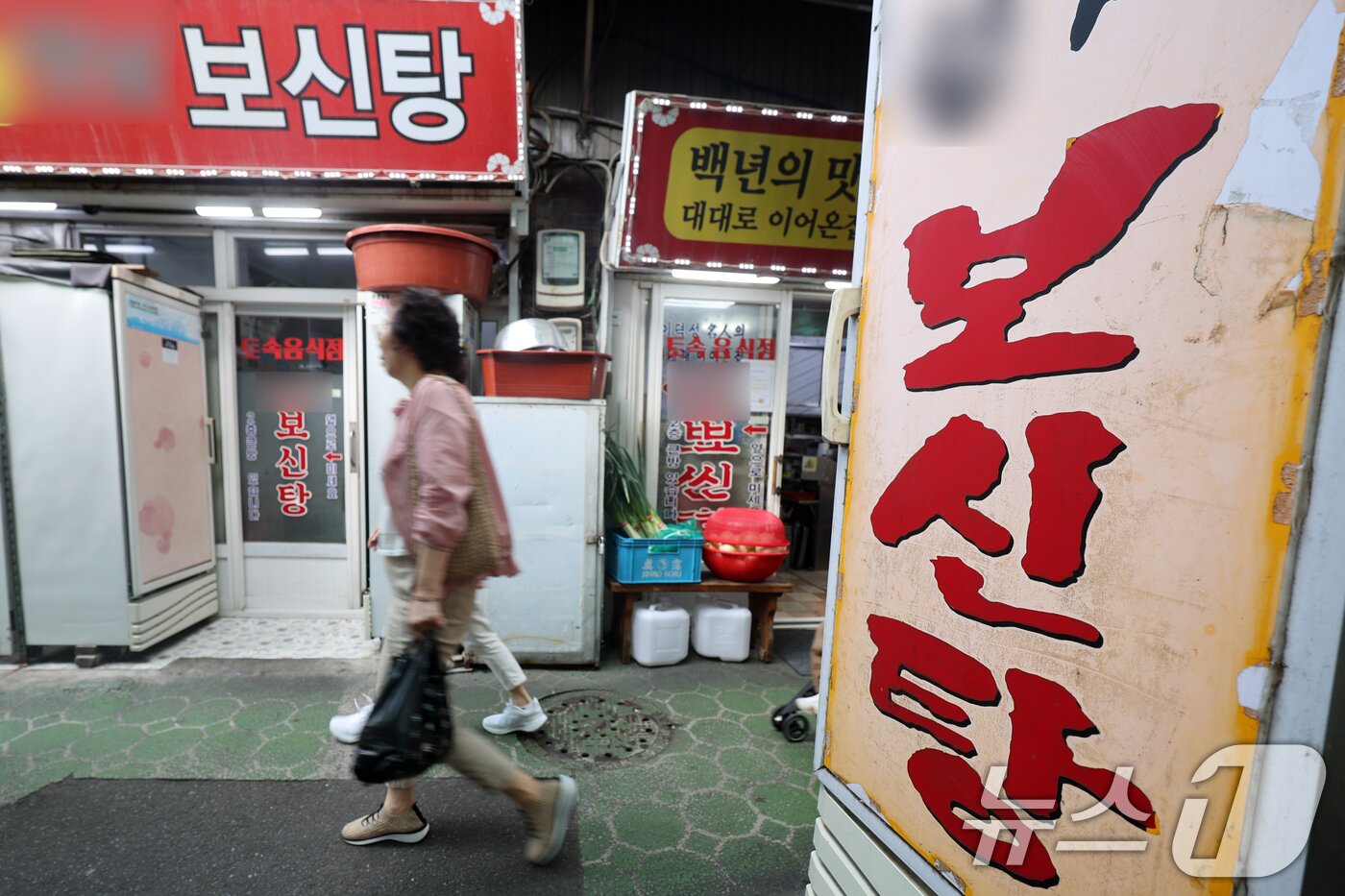 본문 이미지 -  26일 서울 종로구의 한 보신탕 골목에서 시민들이 발걸음을 옮기고 있다. 2024.9.26/뉴스1 ⓒ News1 황기선 기자