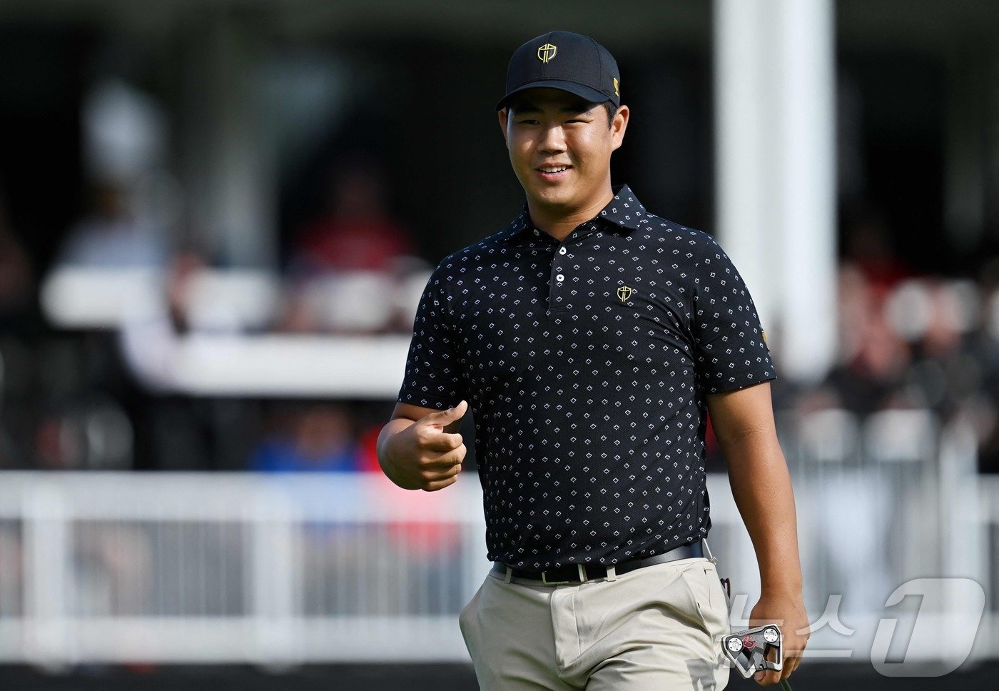 본문 이미지 - 프레지던츠컵 첫 날 선전한 김주형. ⓒ AFP=뉴스1