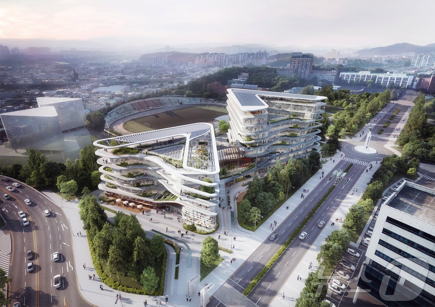 본문 이미지 - 한남대 캠퍼스혁신파크는 오는 12월 ‘국내 최초의 대학 내 국가 첨단 산업단지’ 타이틀로 문을 연다. 