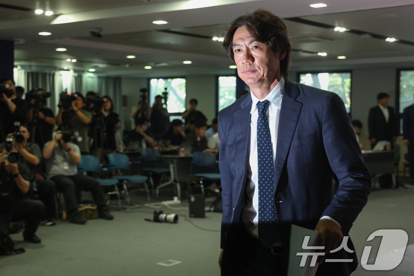 본문 이미지 - 홍명보 대한민국 축구 국가대표팀 감독. 2024.9.30/뉴스1 ⓒ News1 민경석 기자