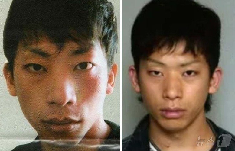 본문 이미지 -  성형 전 이치하시 얼굴, 치켜뜬 눈섭, 유난히 큰 코평수가 눈에 띈다. &#40;SNS 갈무리&#41;