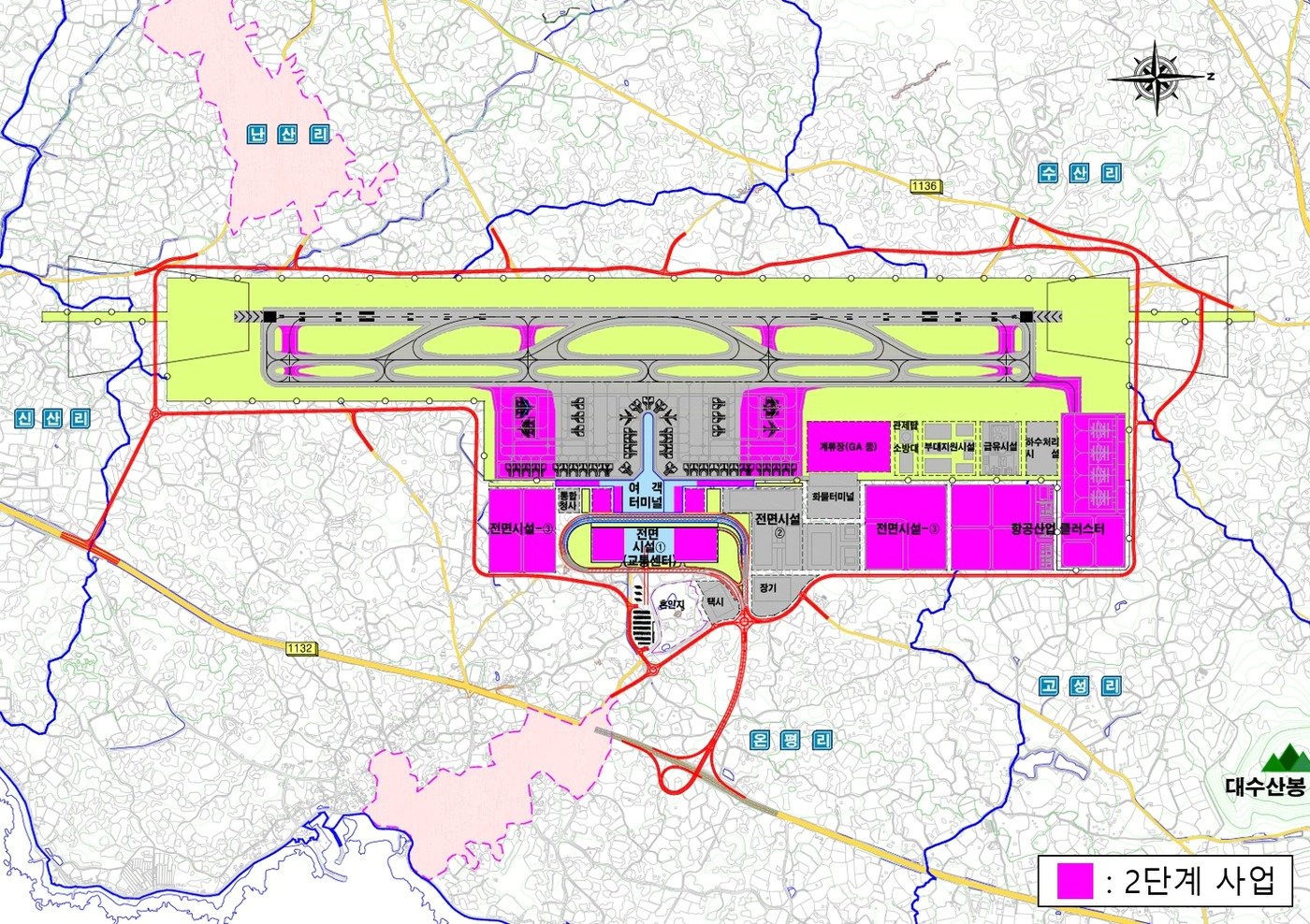 본문 이미지 - 제주 제주2공항 평면도.(국토교통부 제공)