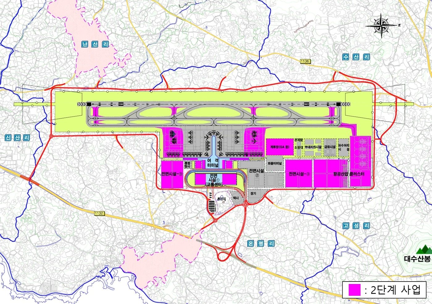 제주 제주2공항 평면도.&#40;국토교통부 제공&#41;